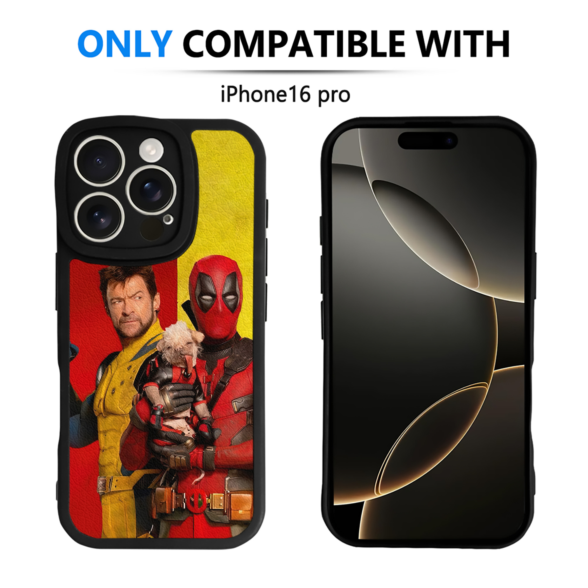 （画像用） Deadpool デッドプール 【iPhone 16シリーズ対応】シリコンスマホケース（レザー調） 材質：シリコン